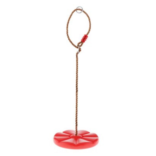 Heavy Duty Plast Disc Tree Swing med PE-rep för Barn Utomhuslekutrustning Röd