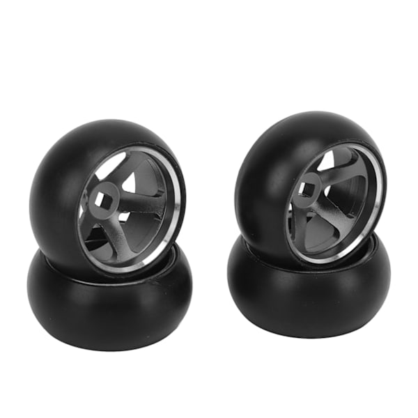 4 STK RC Drift-dæk Aluminiumslegering RC-dæk og hjulsæt til Wltoys K989 K969 P939 28413 1/28 RC-biler Sort