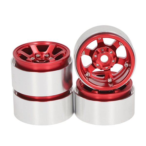 4 st 1,9 tum RC Beadlock Hjulnav Aluminiumlegering CNC RC Hjulfälgar Navbyte för Axial SCX10 för Hsp Red