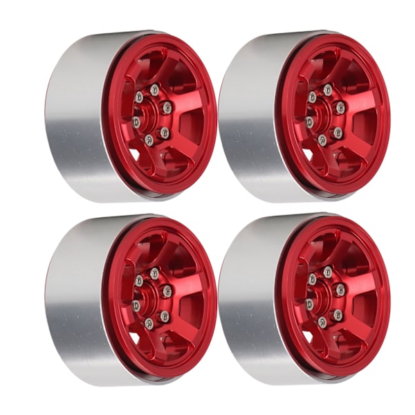 4 st 1,9 tum RC Beadlock Hjulnav Aluminiumlegering CNC RC Hjulfälgar Navbyte för Axial SCX10 för Hsp Red