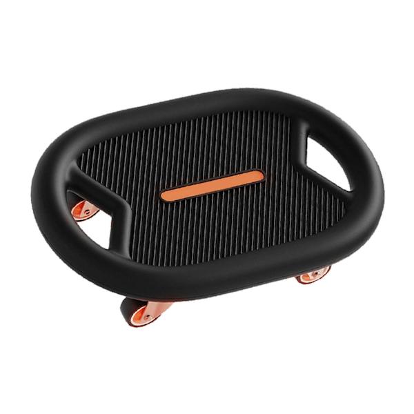 Mage Fitness Skateboard Lågt ljud Förbättra Cardiorespiratory Function Träningsskateboard med knäskydd Svart