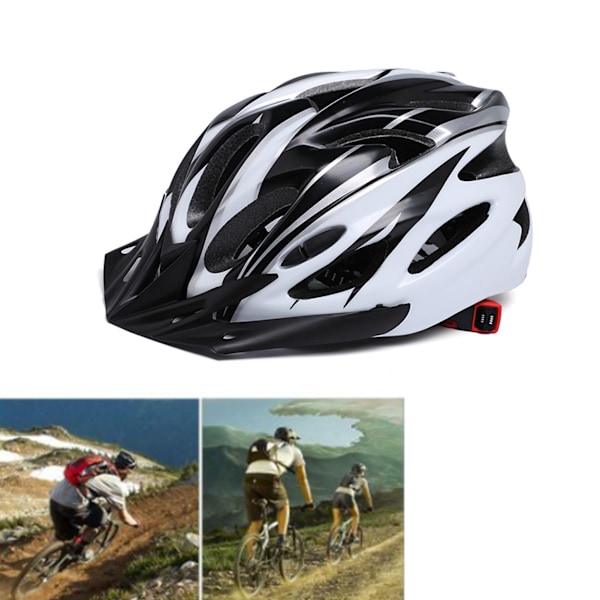 Cykelhjälm Huvudskydd Skyddshjälm EPS PC Cykelridning Tillbehör för män Dam Svart Vit