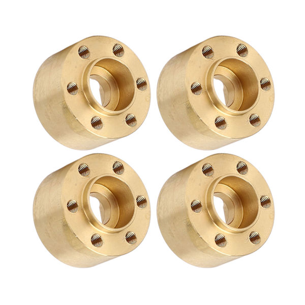 4kpl Hex Hex-navan levittäjä Messinki Paino Kulutusta kestävä Hex-laajennussovitin 1,9 tuuman 2,2 tuuman navalle 15 mm/0,6 tuumaa