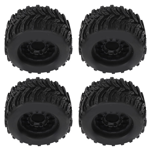 4 st 1/10 RC-bildäckset förtjockad anti-halk stark dämpning RC-däck och hjul med 12 mm 14 mm koppling för Traxxas B-modell