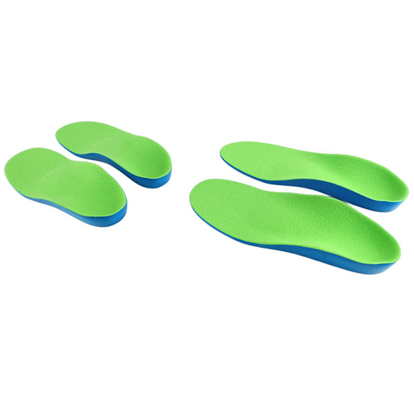 2 par Ortotic Cushioning Arch Support Shoe Insoles PU Foaming Shoe Insoles for Herr Dam 24cm 38 Storlek Blågrön