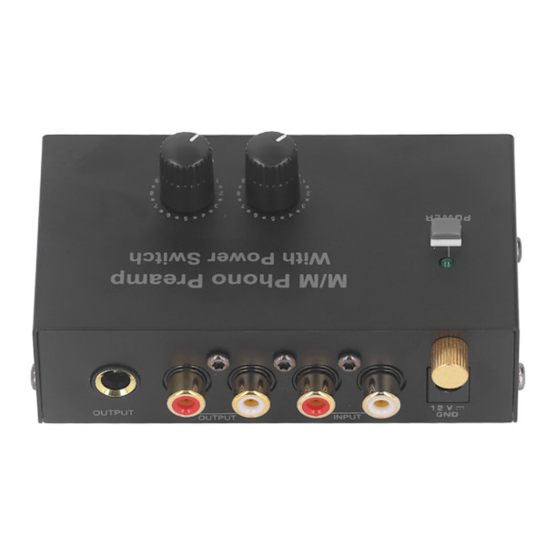 Phono Skivspelare Förförstärkare Elektroniskt ljud Stereo Fonograf Förförstärkare Lågt brus PP500P 100‑240V EU-kontakt