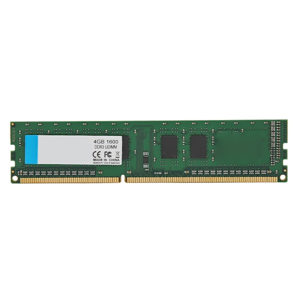 DDR3 UDIMM 1600MHz RAM 64-bittinen leveys 40-nastainen dataliitäntä Plug and Play Ammattimainen kannettavan tietokoneen RAM PC:lle 4GB