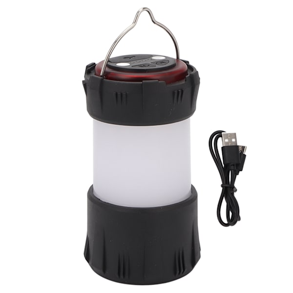 Campinglykta Magnetisk IP67 Vattentät Typ C Laddning Bärbar LED-tältlampa med handtag för fiske