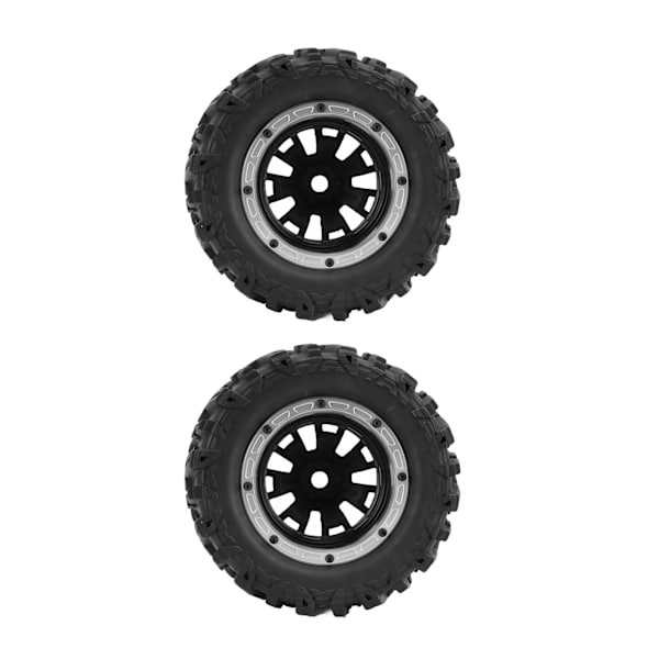 2kpl RC-auton kumirenkaat, vahva pito, joustava, vahva vaimennus, RC-kumirenkaat ZD Racing 1/7 RC-autoon, hopea
