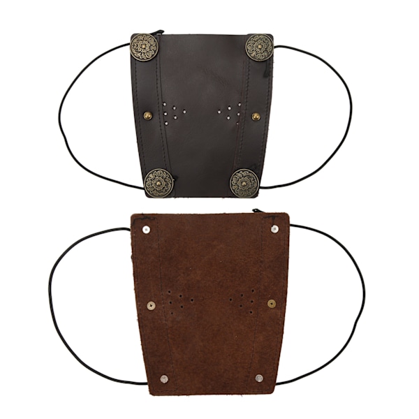 Bågskytte Arm Guard Justerbar rem Andra Kohud Arm Skyddsdyna för utomhusskytte Hunting Brown