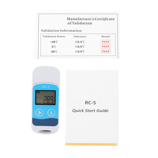 Portable Temperature Data Logger with LCD Display and 32000 Points Internal Sensor