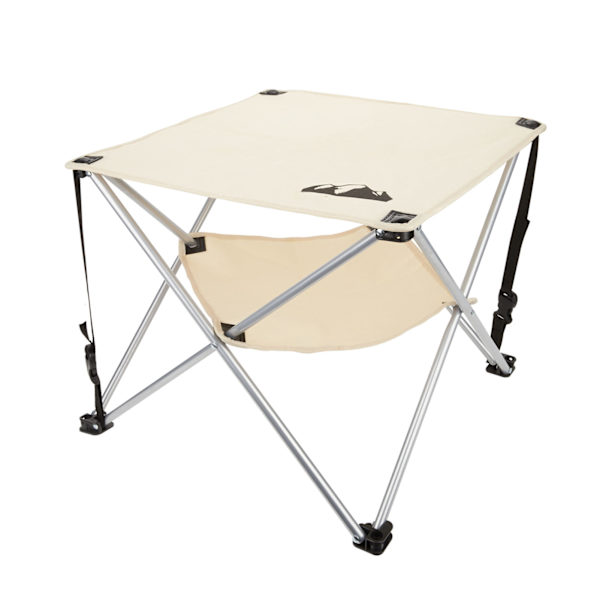 Utomhus mini hopfällbart bord Bärbart lätt 600D Oxford tyg hopfällbart bord för camping BBQ Picknick Khaki