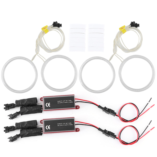 4 st LED-halo-ringar för strålkastare, vita ängelögon, 106 mm/4,2 tum, passar E46