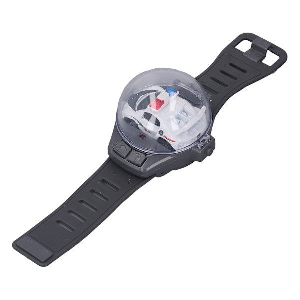 Mini RC bilklocka leksaker 2,4GHz tecknad söt USB-laddningsklocka Fjärrkontroll Billeksak för pojkar Flickor Presenter Vit