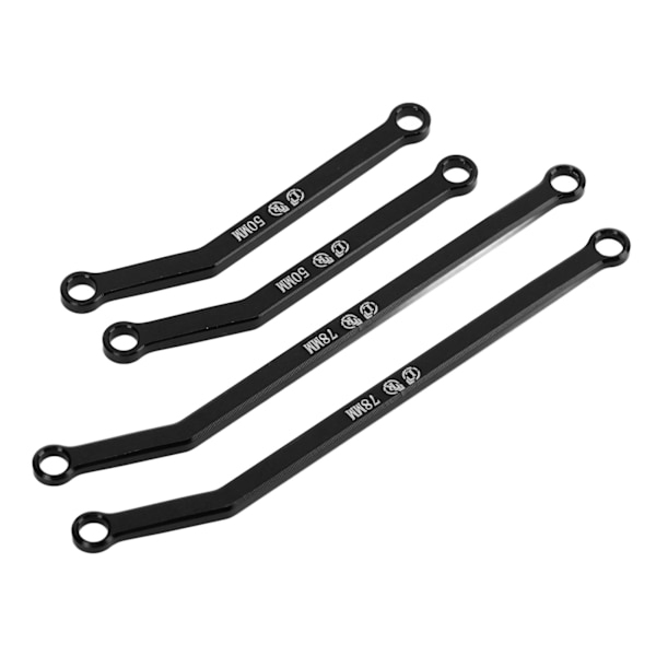 RC chassisled sæt aluminiumslegering RC nedre led til AXIAL 1/24 SCX24 erstatning sort