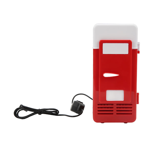 USB Mini Kylskåp Kylning Uppvärmning Frysning Resor Bil Kyl Dryck Kylare Kylskåp Röd