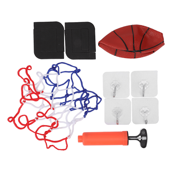 Inomhus Mini Basketball Hoop Set Transparent Free Punch Väggmonterad PVC Basket Hoop Set för barn Svart Gul