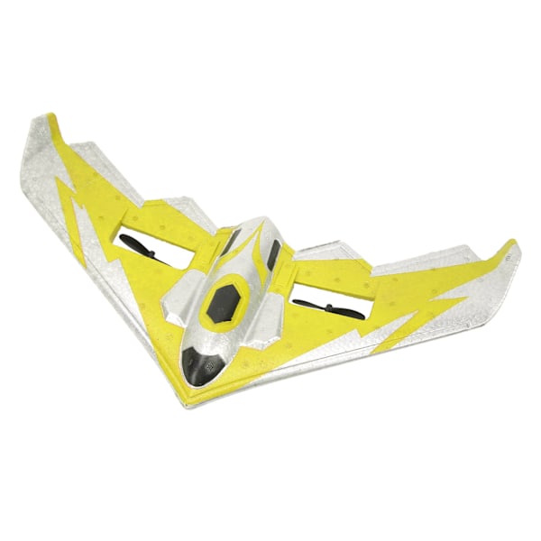 RC Plane Kit Glider Fjärrkontroll Flygplan EPP Foam Flygplan med LED-ljus för nybörjare Vuxna Barn Gul 1 Batteri