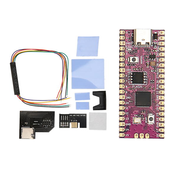 for RasPi Fleksibelt Mikrokontrollerkort Dobbelkjerne 264KB ARM Cortex M0+Prosessor med SD2SP2 Pro Micro Lagringskort Adapter
