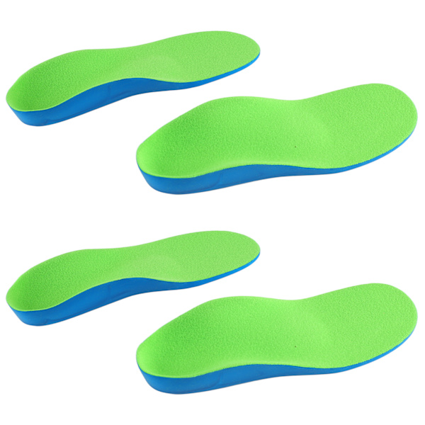 2 par Ortotic Cushioning Arch Support Shoe Insoles PU Foaming Shoe Insoles for Herr Dam 24cm 38 Storlek Blågrön