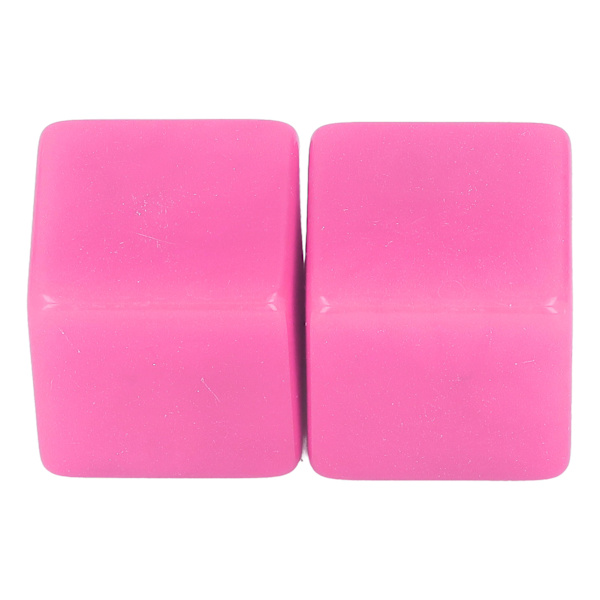 6st Blank tärningsuppsättning rätvinklig plast hexaedriska kuber Klassrumsbrädspel DIY Math Counting Undervisningsparty Favor Fun Pink