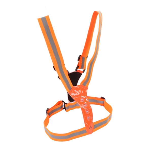 LED refleksvest løbeudstyr Bånd 3 Lystilstande 360° reflekterende beskyttelse Sikkerheds refleksvest Orange Rød