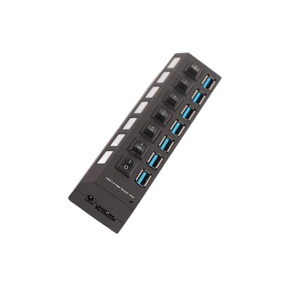 USB 3.0 Hub Yksittäinen 7 Portin Nopea USB2.0 USB1.1 Yhteensopiva USB-datakeskitin LED-merkkivalolla Windows XP 7 8:lle