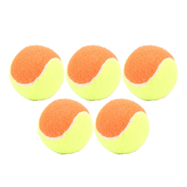 5st 6 cm gummi tennisbollar Elastiska squashbollar tryckavlastningsbollar för träningsunderhållning Orange