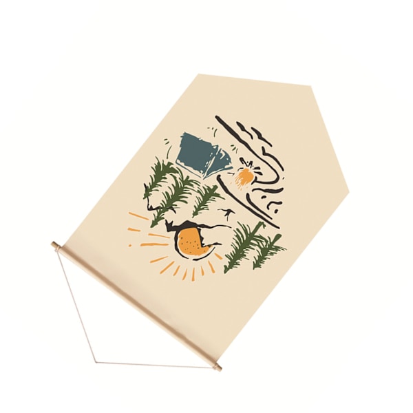 Camping Haveflag Polyester Vejrbestandig Campingbanner til Udendørs Picnic Dekoration 30x45cm/11,8x17,7in LY022 DM WJGQ1511