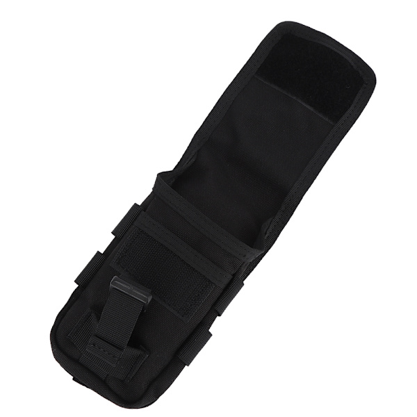 LB-14 1000D Polyester Dubbellager Utomhushängande Mobiltelefonväska Taktik Multifunktion EDC Midjepaket Svart 4 tum