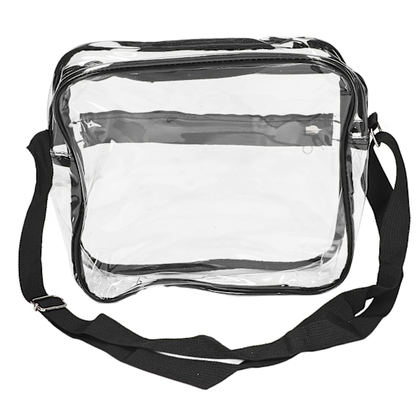 Transparent Messenger-axelväska Klar tygväska med dragkedja för utomhusresor