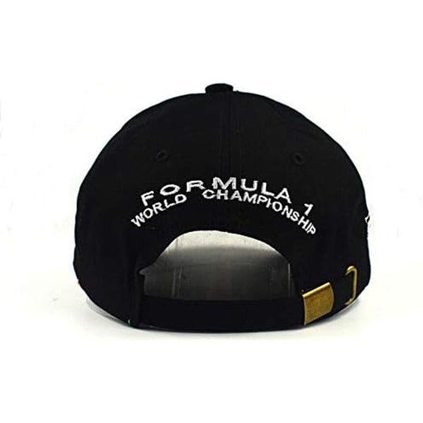 Formel 1 baseballcaps for menn, svart F1 3D-brodert hatt, motorsykkelkappe for utendørs justerbar sportsvisirhatt