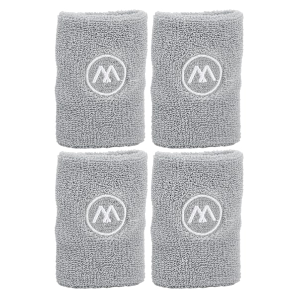 2 set Svettband Armband för män Dam Gym Löpning Basket Sport Handledsstöd Brace Wrap Ärm Grå