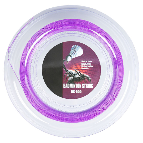 0,72 mm 200 m Badmintonracket String Nylon Badminton Träningsracket String Line BX 650 Lila