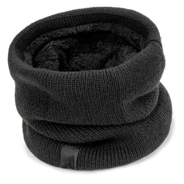 Warm Loop Scarf Dubbellager Mjuk Förtjockad Elastisk Plysch Foder Stickad Vinter Scarf för Herr Dam