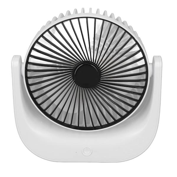 Genopladelig skrivebordsventilator Batteridrevet Lille Mini Lydløs USB Bærbar 3 hastigheder Stærk vind til kollegieværelse Sort