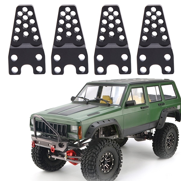 4 kpl Metallinen iskunvaimentimen säätökiinnike tarvikkeet Axial SCX10 1/10 mittakaava RC Crawler Auto Black CA6243