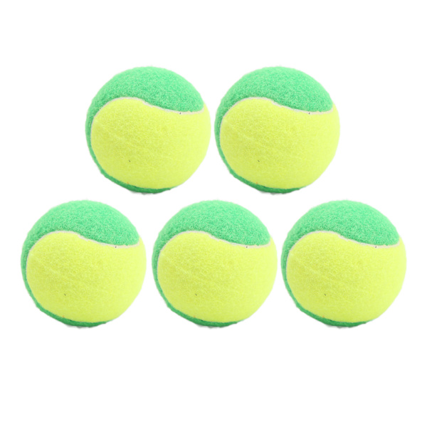 5 ST 6 cm gummi tennisbolde Elastiske squashbolde trykaflastningsbolde til træningsunderholdning Grøn