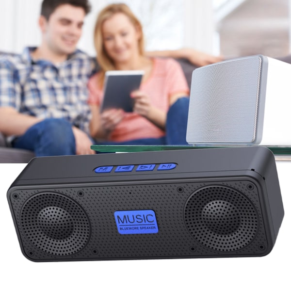 Bluetooth-högtalare med Subwoofer, Handsfree-stöd, Minneskortsplats, Multifunktionell, Uppladdningsbar, Trådlös, Smart Högtalare