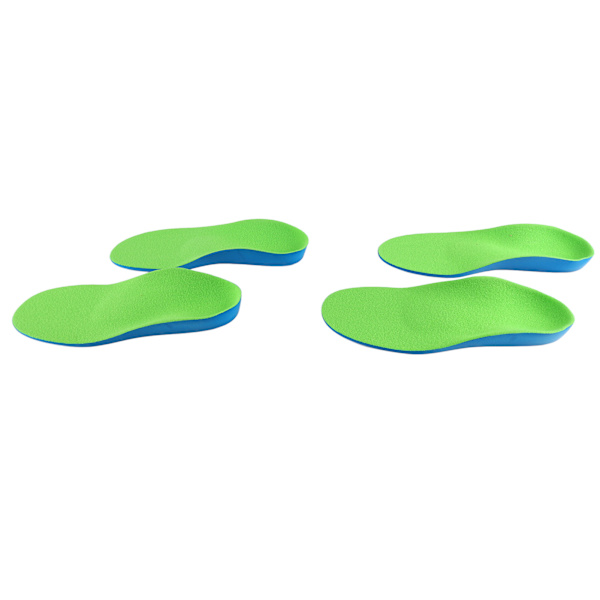 2 par Ortotic Cushioning Arch Support Shoe Insoles PU Foaming Shoe Insoles for Herr Dam 24cm 38 Storlek Blågrön