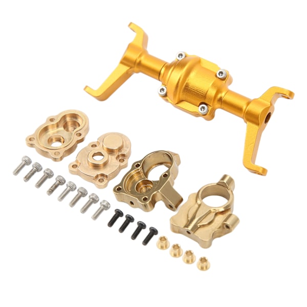 Etuakselikotelo Ohjauskulho CNC RC-auto metallinen etuakselikotelo Sarja FMS:lle Xiaoqi FCX24 1/24 Half RC Car Gold