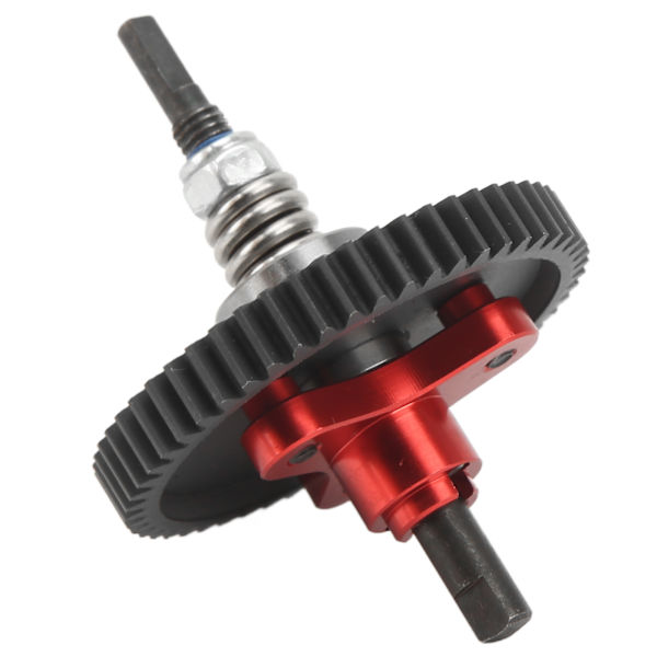 54T Spur Gear Komplett Slipper Clutch Aluminium Stål Differential Slipper Clutch Montering for Traxxas Slash 1/10 RC Biler Rød