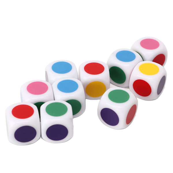 20 stk fargepunktterninger 6 farger rettvinklede undervisningsterninger for brettspill Digital undervisning