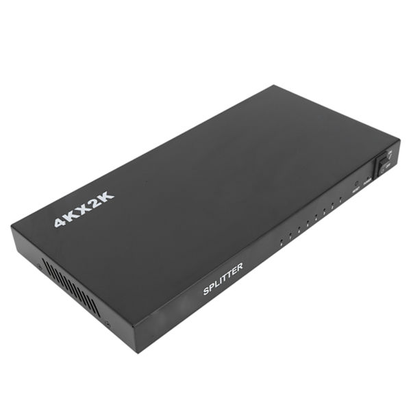4K HD Splitter Composite Video Distribution 1 In 8 Out AC 100V-240V Ljud Video Splitter för DVD STB-spelkonsoler EU-kontakt