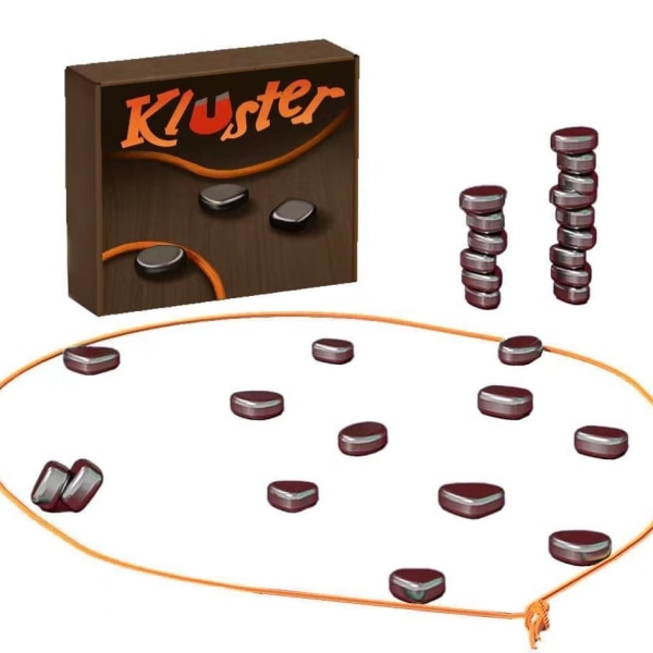 Magnetiska sällskapsspel som kan spelas på vilken yta som helst - interaktiva spel för familjer Kluster Magnetic Action Board Game
