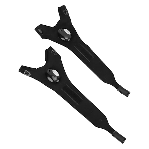 1 par LED Ficklampa Handskar Batteridrivna Half Finger Hands Free Ficklampa Handskar för Fiske Vandring Camping Svart