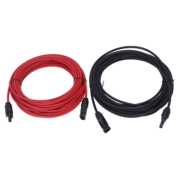2kpl 12AWG 4mm² aurinkopaneelin jatkojohto Musta Punainen Aurinkoadapterin jatkojohto naarasliittimellä 1000VDC 10m / 32.8ft
