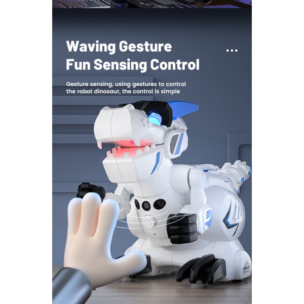 Smart Sensing Dinosaur Mech for Kids - Fjernkontroll Dinosaur Model med Intelligent Sensing-A