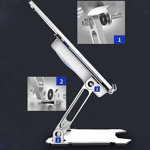 Universal Kølende Tablet Stand Justerbar Aluminium Computer Stand 4 Køleblæsere Bærbar Laptop Stand
