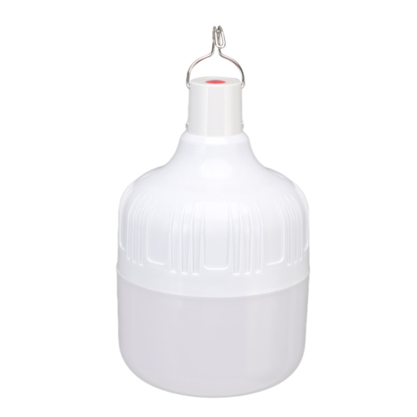 Utomhus LED USB Uppladdningsbar glödlampa 120W Bärbar nödlampa med krok för nattmarknadsstånd Strömavbrott i hushållet